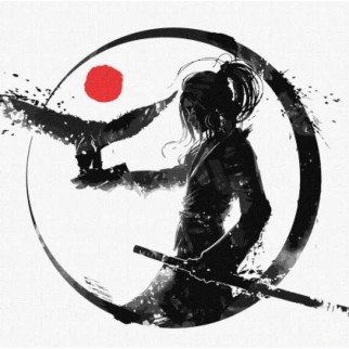Картина за номерами "Дочка самурая" Ідейка KHO5057 40х40 см - Інтернет-магазин спільних покупок ToGether