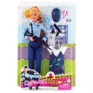 Лялька з нарядом DEFA 8388-BF 29 см, поліція, сукня  (Синій) - Інтернет-магазин спільних покупок ToGether