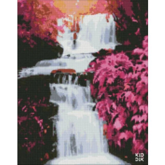 Алмазна мозаїка "Тропічний водоспад" Ідейка AMO7236 40х50 см - Інтернет-магазин спільних покупок ToGether