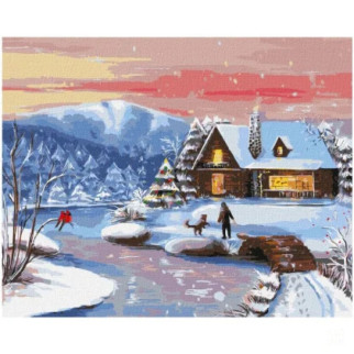 Картина за номерами "Снігова прогулянка" Ідейка KHO6304 40х50 см - Інтернет-магазин спільних покупок ToGether