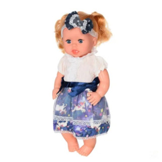 Дитяча лялька Яринка Bambi M 5603 українською мовою (Синє з білої сукні) - Інтернет-магазин спільних покупок ToGether