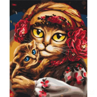 Картина за номерами "Сім'я котиків"  Маріанна Пащук Brushme BS53117 40х50 см - Інтернет-магазин спільних покупок ToGether