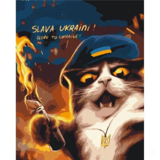 Картина за номерами "Котик повстанець"  Маріанна Пащук Brushme BS53120 40х50 см - Інтернет-магазин спільних покупок ToGether