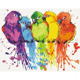 Картина за номерами "Райдужні папуги" Art Craft 10617-AC 40х50 см - Інтернет-магазин спільних покупок ToGether