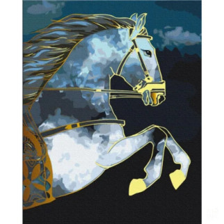 Картина за номерами "Скакун у сутінках" із золотою фарбою Brushme BS53041 40х50 см - Інтернет-магазин спільних покупок ToGether