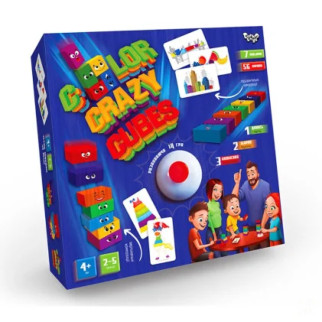 Розвиваюча настільна гра "Color Crazy Cubes" Danko Toys CCC-02-01U з дзвіночком - Інтернет-магазин спільних покупок ToGether