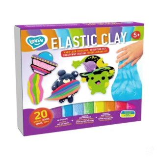 Набір для ліплення з повітряним пластиліном Elastic Clay 70140, 20 стиків - Інтернет-магазин спільних покупок ToGether