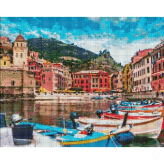 Алмазна мозаїка "Містечко Італії" Ідейка AMC7675 без підрамника 40х50 см - Інтернет-магазин спільних покупок ToGether