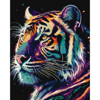 Картина за номерами "Фантастичний тигр" KHO6527 з фарбами металік 40х50 см - Інтернет-магазин спільних покупок ToGether