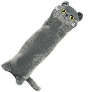 М'яка іграшка "Кіт батон" K15312 сірий, 100 см - Інтернет-магазин спільних покупок ToGether
