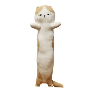 М'яка іграшка антистрес "Кіт батон" K15217, 90 см (Бежевий) - Інтернет-магазин спільних покупок ToGether
