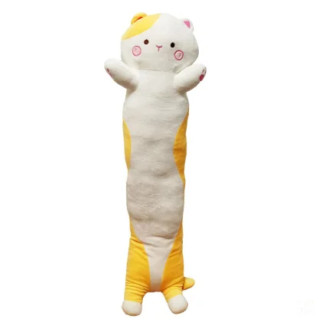 М'яка іграшка антистрес "Кіт батон" K15217, 90 см (Жовтий) - Інтернет-магазин спільних покупок ToGether