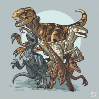 Картина за номерами "Динозаври" 15025-AC 30x30 см - Інтернет-магазин спільних покупок ToGether