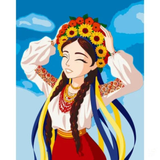 Картина за номерами "Юна українка" 10056-AC 40х50 см - Інтернет-магазин спільних покупок ToGether