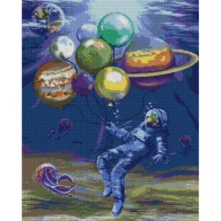 Алмазна мозаїка "Астронавт у морі" DBS1127, 40x50 см - Інтернет-магазин спільних покупок ToGether