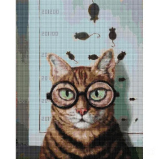 Алмазна мозаїка "Перевірка зору котика" Lucia Heffernan DBS1219, 40x50 см - Інтернет-магазин спільних покупок ToGether