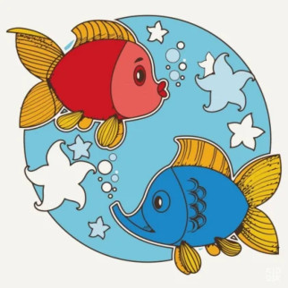 Картина за номерами "Кольорові рибки" 15036-AC 30х30 см - Інтернет-магазин спільних покупок ToGether