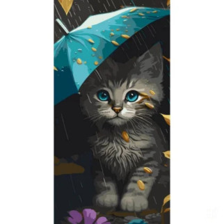 Картина за номерами "Миле кошеня" 11534-AC 40х80 см - Інтернет-магазин спільних покупок ToGether