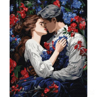 Картина за номерами "Поцілунок у квітучому саду" BS53897, 40х50см - Інтернет-магазин спільних покупок ToGether