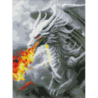 Алмазна мозаїка без підрамника "Вогнедишний дракон" з АВ стразами AMC7832 30х40см - Інтернет-магазин спільних покупок ToGether
