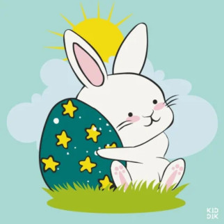 Картина за номерами "Великодній кролик" 15059-AC 30х30 см - Інтернет-магазин спільних покупок ToGether