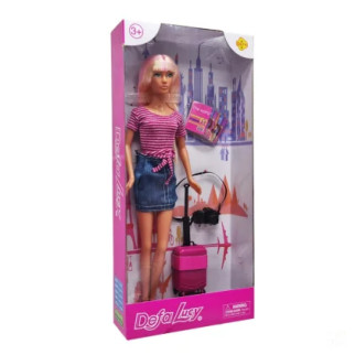 Дитяча лялька з валізою та фотоапаратом DEFA 8377, 29 см (ФІолетовий) - Інтернет-магазин спільних покупок ToGether