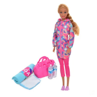 Дитяча лялька Спортсменка DEFA 8477 сумочка, килимок для йоги, 2 пляшки води (Рожевий) - Інтернет-магазин спільних покупок ToGether