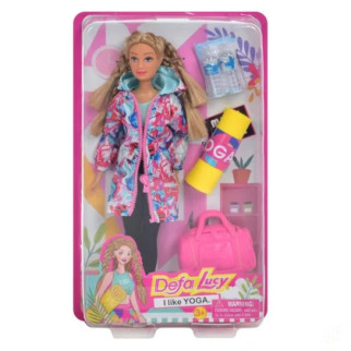 Дитяча лялька Спортсменка DEFA 8477 сумочка, килимок для йоги, 2 пляшки води (Чорний) - Інтернет-магазин спільних покупок ToGether