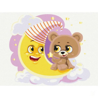 Картина за номерами "Сонний ведмедик" Brushme KBS0088 30x40 см - Інтернет-магазин спільних покупок ToGether