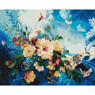 Картина за номерами "Квіти блакиті"  Anna Steshenko Brushme BS53560 40x50 см - Інтернет-магазин спільних покупок ToGether