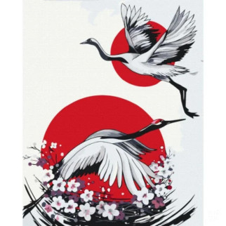 Картина за номерами "Японський журавель"  Yana Biluhina Brushme BS53799 40x50 см - Інтернет-магазин спільних покупок ToGether