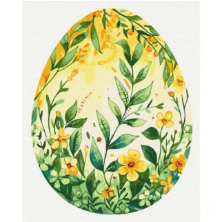 Картина за номерами "Квіткове Великоднє яйце" Brushme BS53946 40x50 см - Інтернет-магазин спільних покупок ToGether