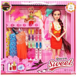 Ігровий набір Лялька з донькою "Quenn Sweet" 313K43(Orange) з аксесуарами - Інтернет-магазин спільних покупок ToGether