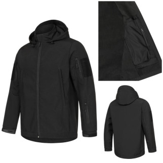 Куртка з козирком Софт Шел G4 чорна 01034 - Інтернет-магазин спільних покупок ToGether