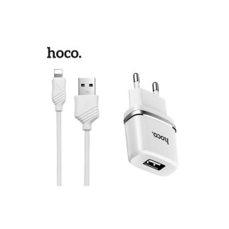 Зарядний пристрій Hoco C11 White 1 USB + USB Cable iPhone Lightning (1A) - Інтернет-магазин спільних покупок ToGether