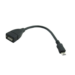 Кабель PowerPlant OTG USB 2.0 AF - Micro, 0.1м - Інтернет-магазин спільних покупок ToGether