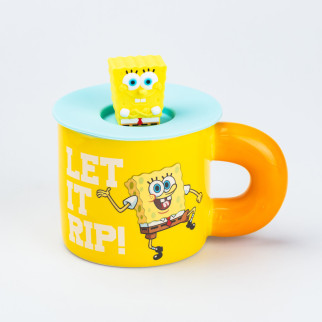Чашка керамічна з кришкою "Спанч Боб" 400 мл SpongeBob - Інтернет-магазин спільних покупок ToGether