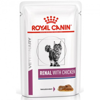 Корм Royal Canin Renal Feline Chicken Pouches вологий для котів із захворюваннями нирок 85 гр - Інтернет-магазин спільних покупок ToGether