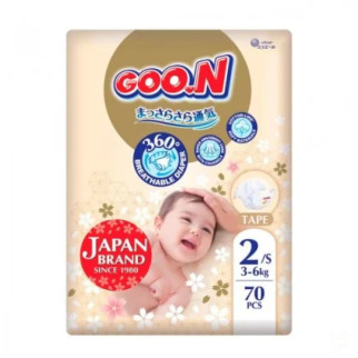 Підгузки Goo.N Premium Soft для дітей (S, 3-6 кг, 70 шт) - Інтернет-магазин спільних покупок ToGether