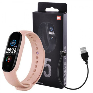Смарт браслет M5 Smart Bracelet Фітнес трекер Watch Bluetooth. Колір рожевий - Інтернет-магазин спільних покупок ToGether
