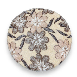 Чохол на стілець круглий мікрофібра коричневі квіти - Інтернет-магазин спільних покупок ToGether