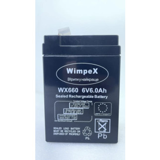 WimpeX WX-660 Акумулятор  6V 6.0Ah для торгових ваг ліхтарів світильників - Інтернет-магазин спільних покупок ToGether