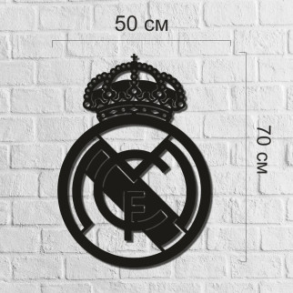 Настінний логотип Реал Мадрид, футбольна емблема на стіну з дерева, великий значок подарунок вболівальнику футболу - Інтернет-магазин спільних покупок ToGether