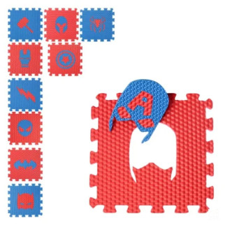 Килимок мозаїка Супергерої Limo Toy M 6251, 10 пазлів (Червоний) - Інтернет-магазин спільних покупок ToGether