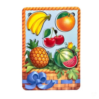 Настільна розвиваюча гра "Кошик із фруктами-1" Ubumblebees (ПСФ044) PSF044 сортер-вкладиш - Інтернет-магазин спільних покупок ToGether