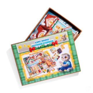 Пазл дитячий дерев'яний "Котячий будинок" (ПСД249) PSD249, 176 елементів - Інтернет-магазин спільних покупок ToGether