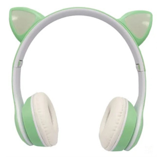 Дитячі навушники з котячими вушками VIV-23M(Green) - Інтернет-магазин спільних покупок ToGether