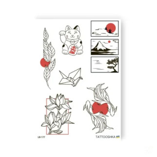 Набір тимчасових татуювань ASIAN MOOD LB-177 - Інтернет-магазин спільних покупок ToGether