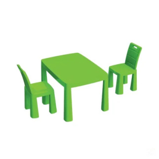 Дитячий пластиковий Стіл і 2 стільці 04680/2 зелений - Інтернет-магазин спільних покупок ToGether