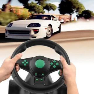 Ігрове кермо з педалями Vibrating Wheel PS3 PC USB - Інтернет-магазин спільних покупок ToGether